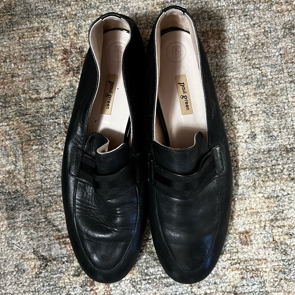 Paul Green Adelle Women's Loafer Black Satin Size 7 Almond Toe Penny Shoe Unisex - Picture 2 of 4